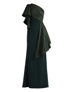 Tadashi Shoji フリル付き片肩マキシドレス - サムネイル1