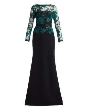 Tadashi Shoji 花柄エンブリッシュメント入りマキシドレス - サムネイル1