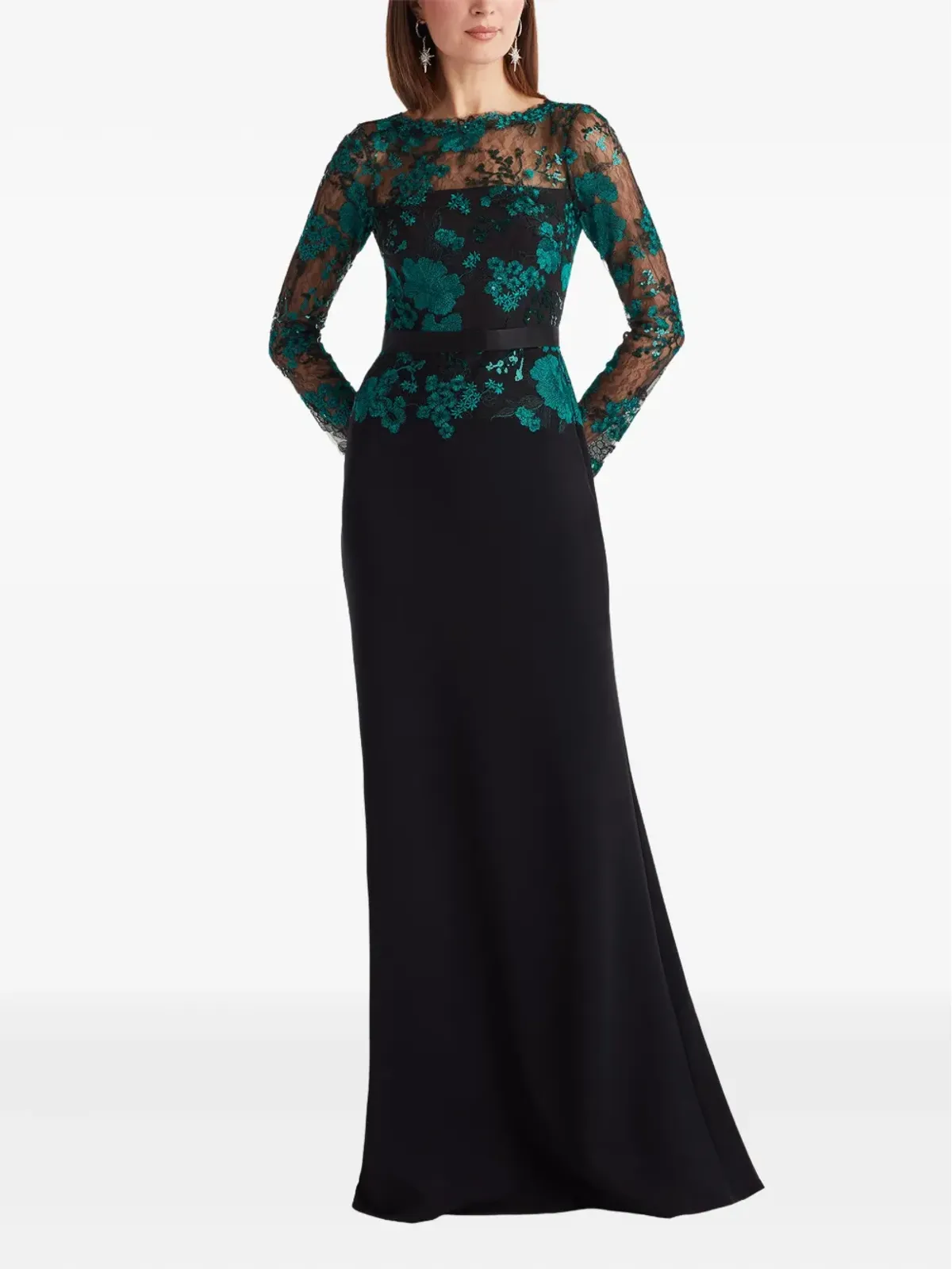 Tadashi Shoji 花柄エンブリッシュメント入りマキシドレス - 画像2