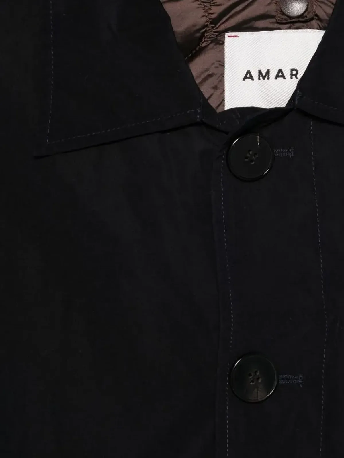 AMARÁNTO ブラックのシングルブレスト・シャツジャケット - 画像3