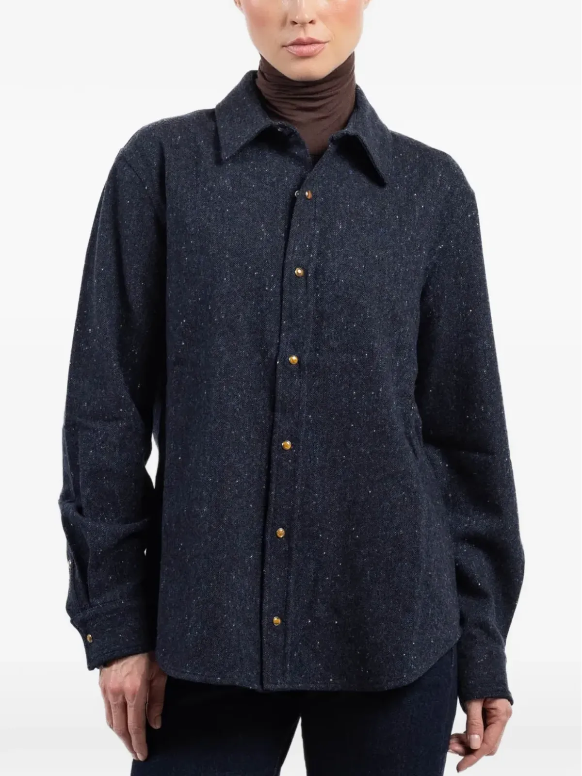 GOD'S TRUE CASHMERE ボタンアップシャツ - Blue - 画像5