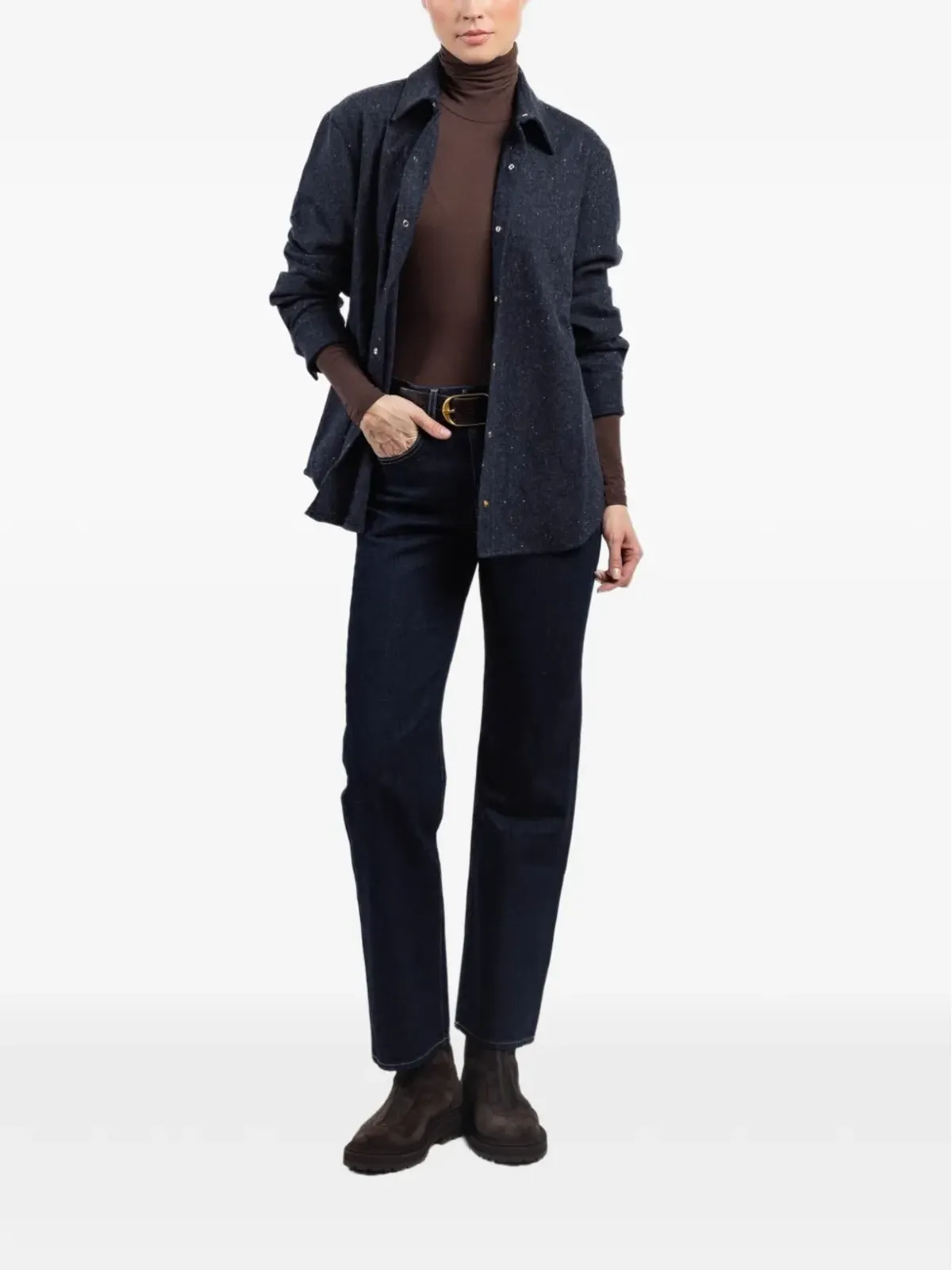 GOD'S TRUE CASHMERE ボタンアップシャツ - Blue - 画像2