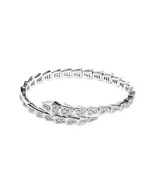 Bvlgari Pre-Owned 18Kホワイトゴールド セルペンティ ヴァイパー ダイヤモンド ブレスレット - サムネイル1