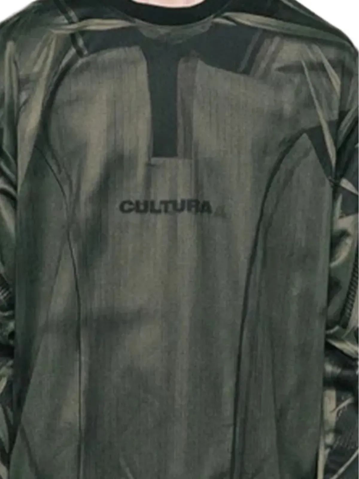 CULTURA ロングスリーブ パネルドTシャツ - 画像2