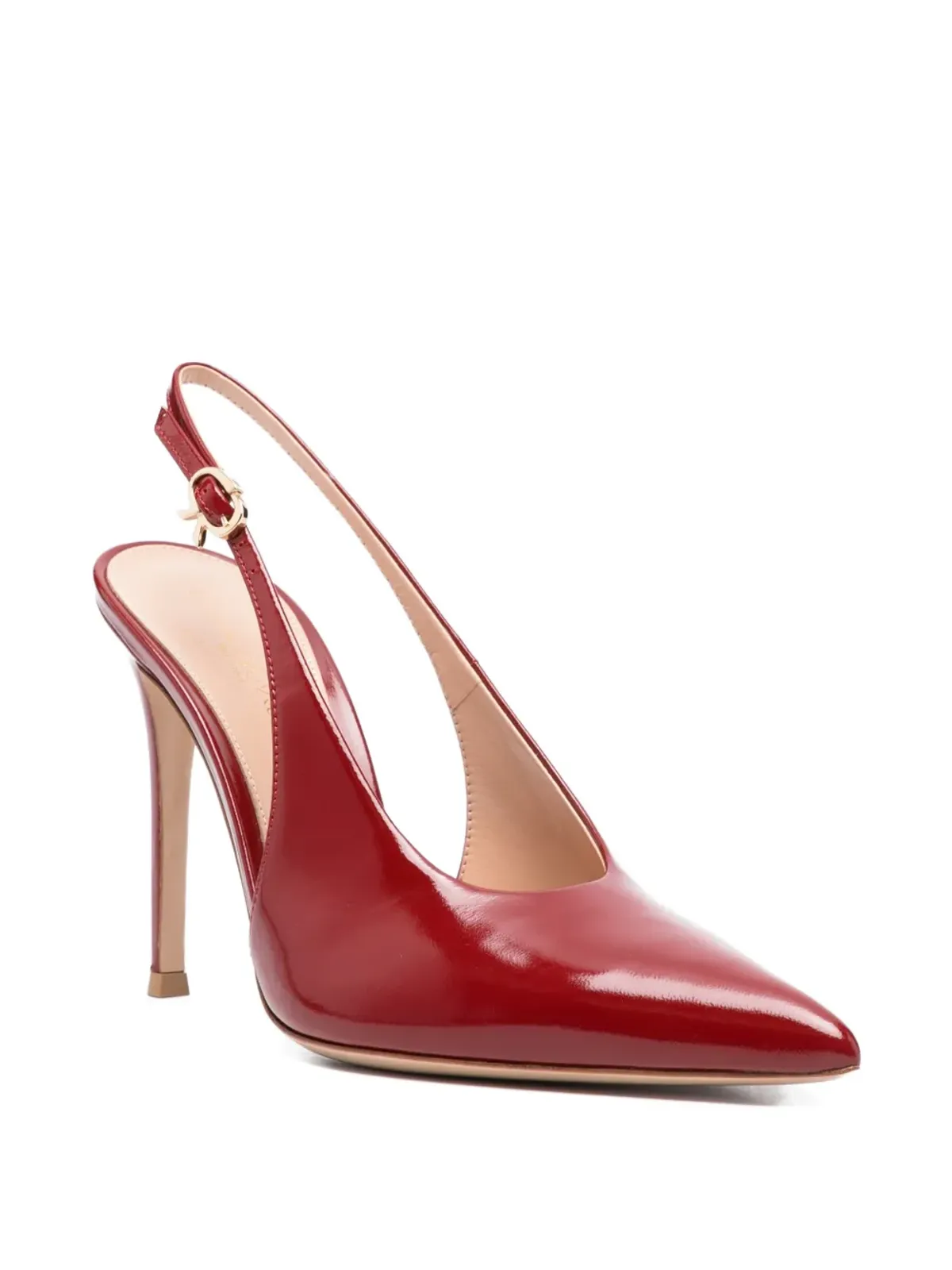 Gianvito Rossi ポイントトゥー・スリングバック サンダル レッド - 画像2