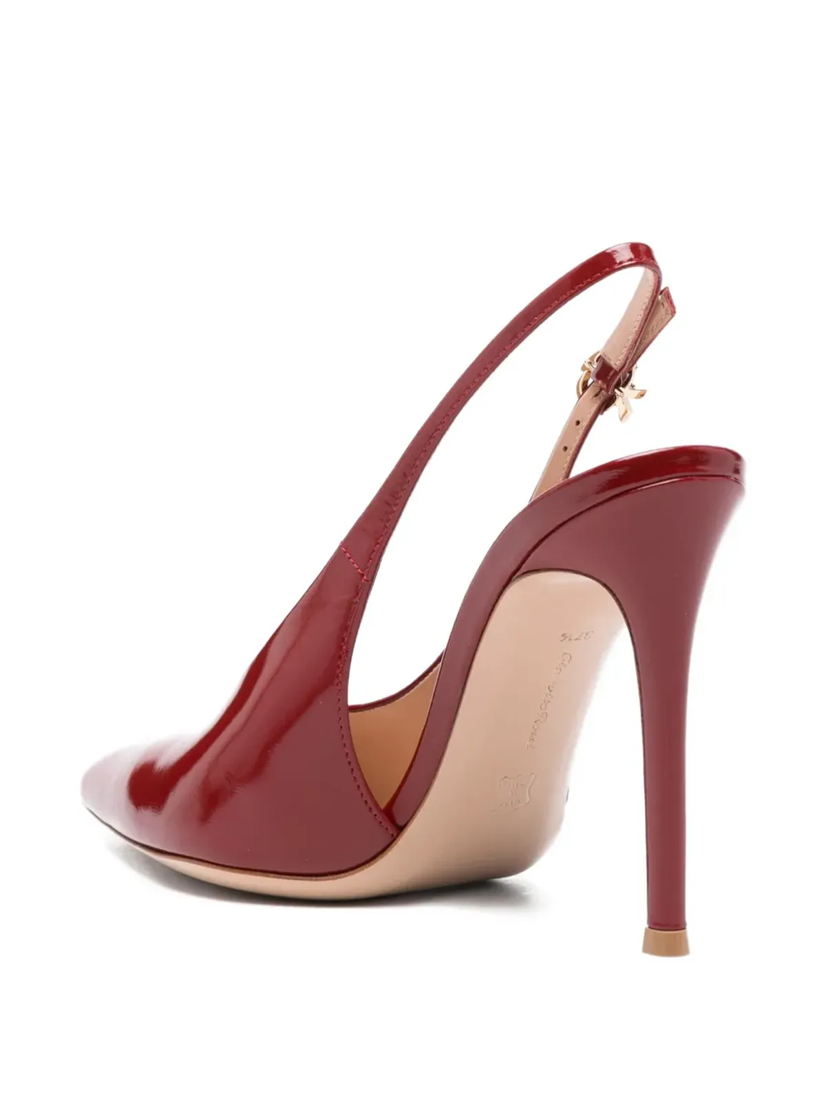 Gianvito Rossi ポイントトゥー・スリングバック サンダル レッド - 画像3