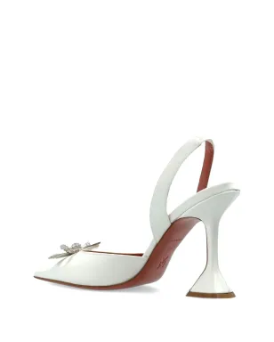 Amina Muaddi ローズィー リボンディテール付きスリングバックパンプス - サムネイル4