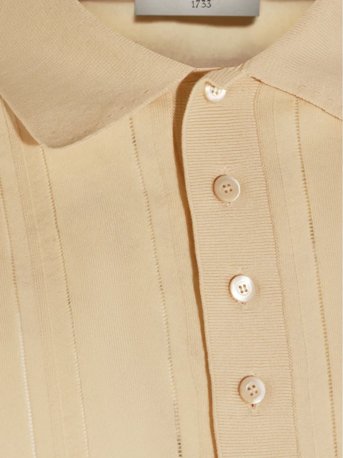 Piacenza Cashmere 縦ストライプ ポロシャツ - 画像4