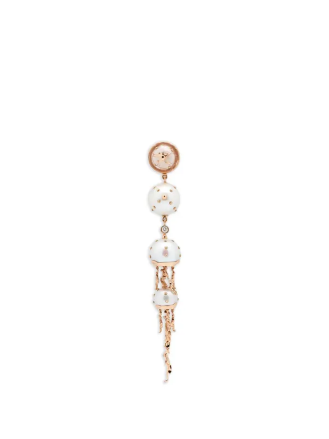 Bibi van der Velden Bibi van der Velden クラゲモチーフの多石ドロップイヤリング - ピンクの商品画像