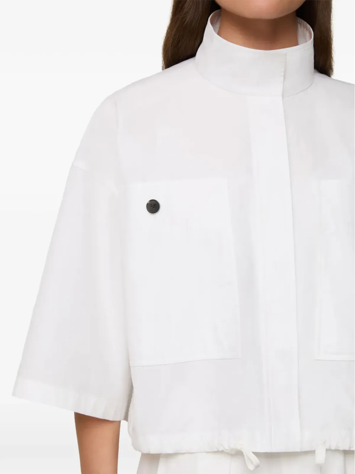 Lafayette 148 オーバーサイズ ショートスリーブ シャツジャケット - 画像4