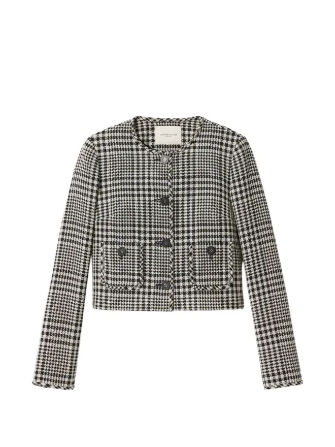 Lafayette 148 Lafayette 148 チェック柄ポケット付きクロップドジャケットの商品画像