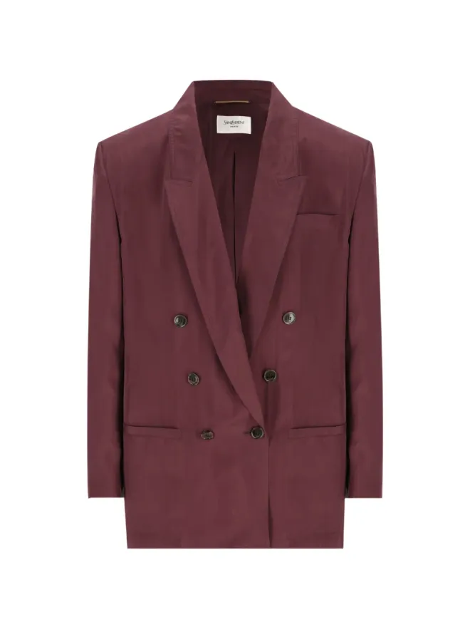 Saint Laurent Saint Laurent ハボタイ ダブルブレスト ピークドラペル ジャケットの商品画像