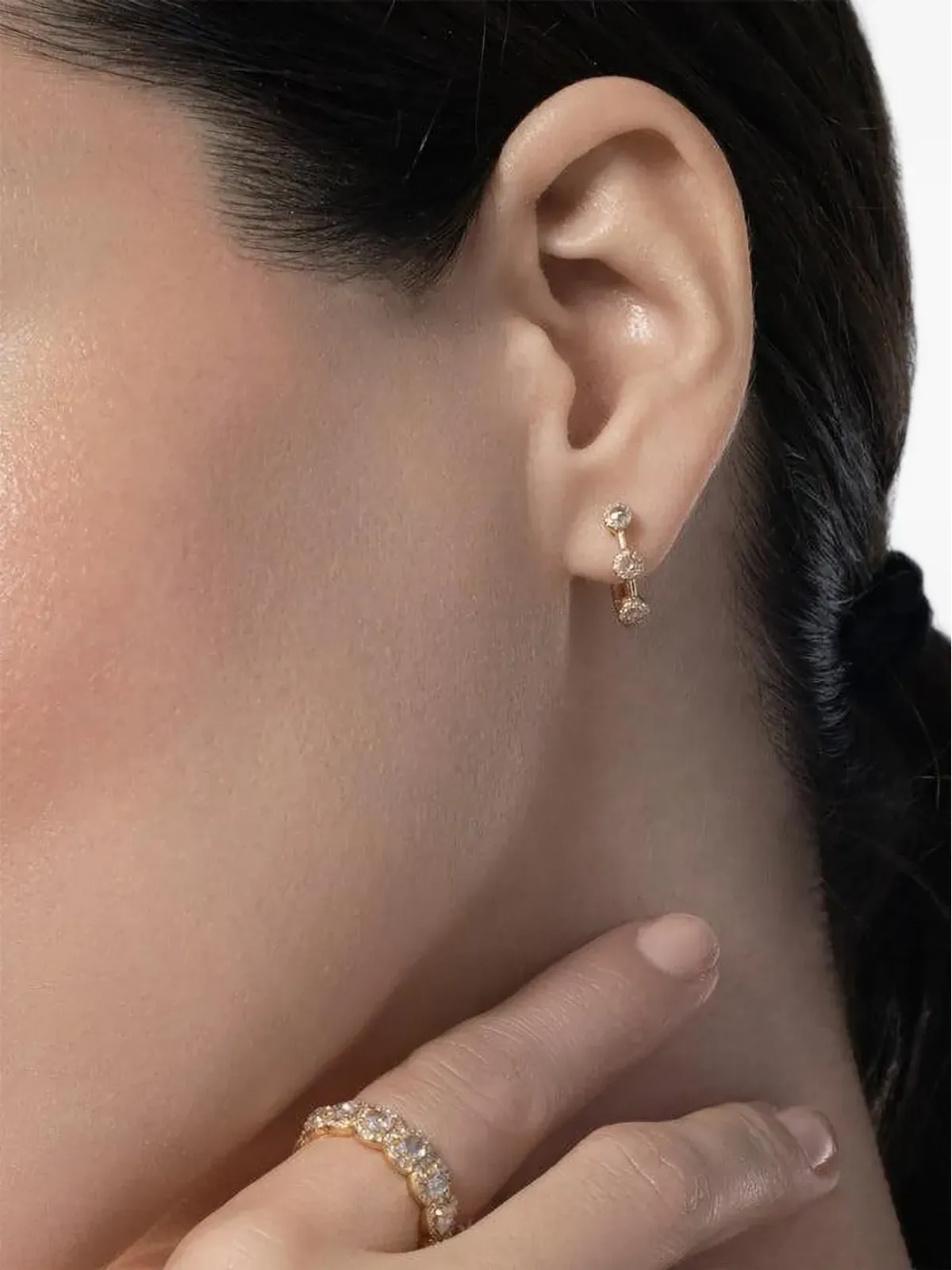 64 Facets ホタテ貝モチーフ ミニフープ ピアス - 画像4