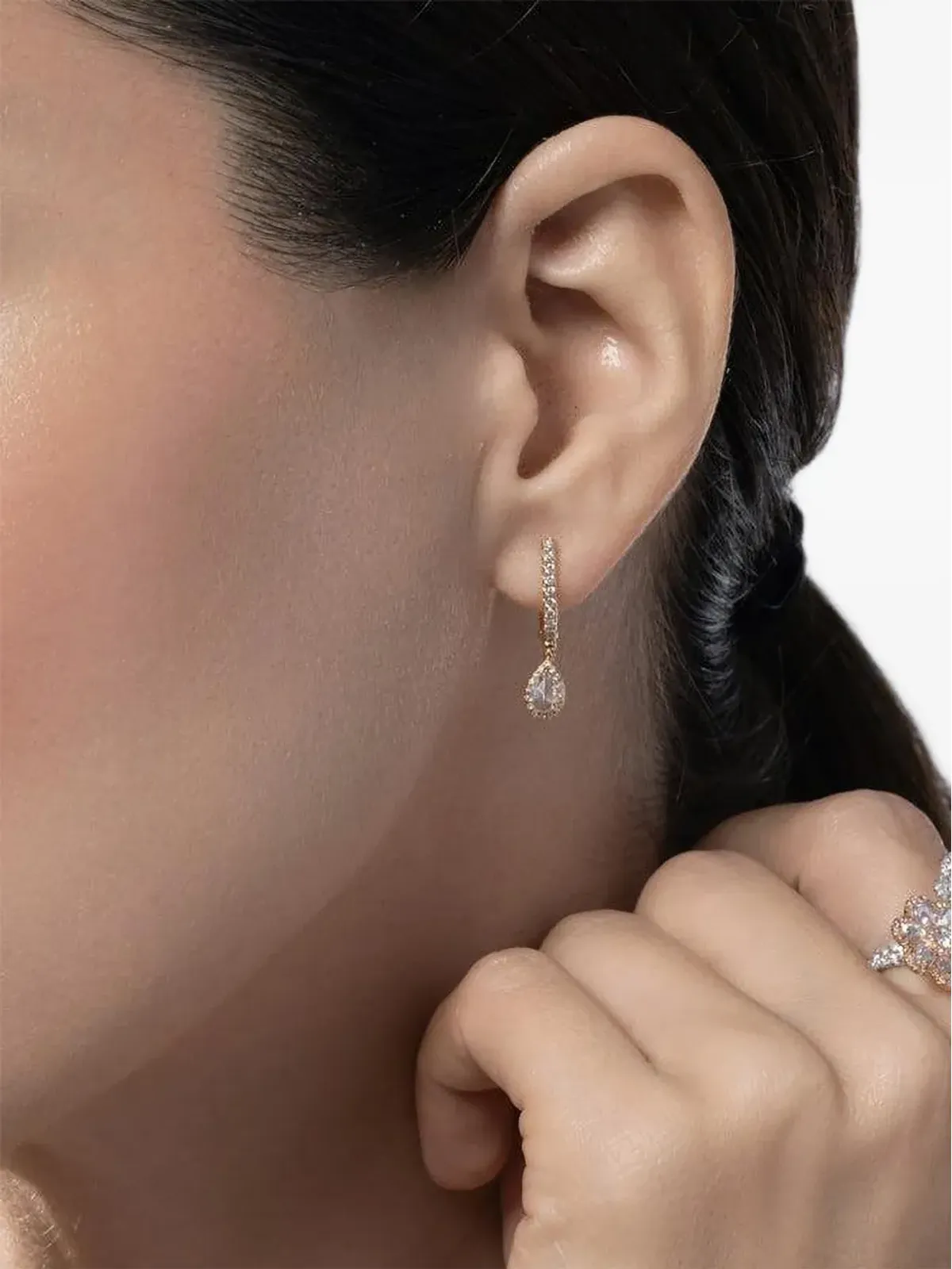 64 Facets 18ktイエローゴールド スキャロップピアス - 画像2