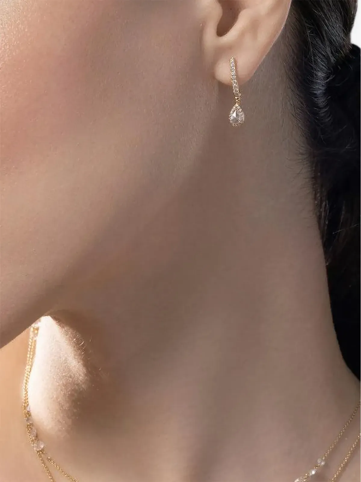64 Facets 18ktイエローゴールド スキャロップピアス - 画像3