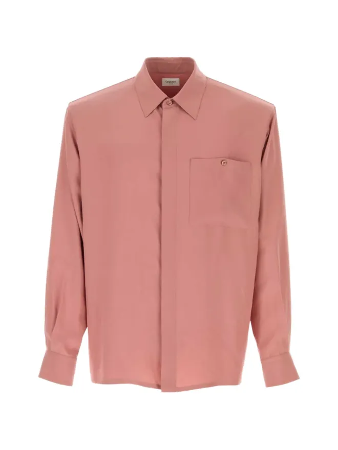 Saint Laurent Saint Laurent ポケット付きシルクシャツの商品画像