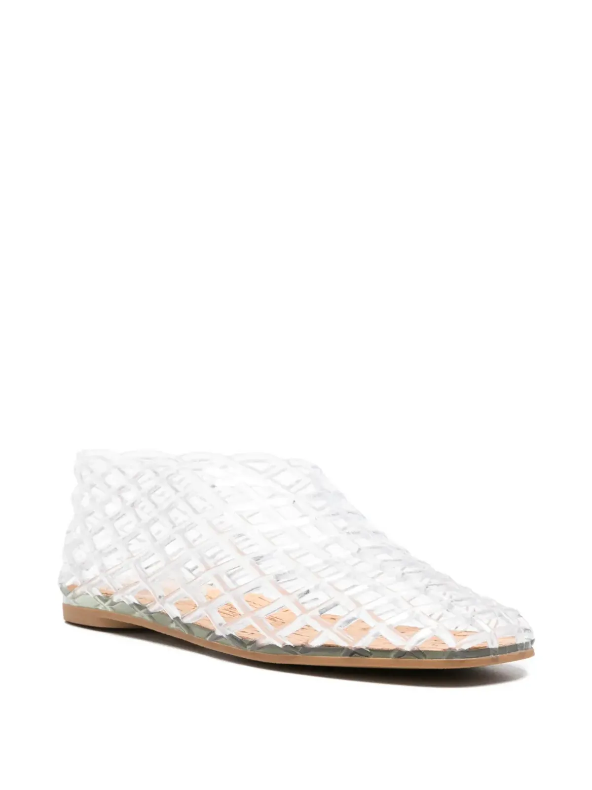 La Piscine perforated ballet flats - White - 画像2