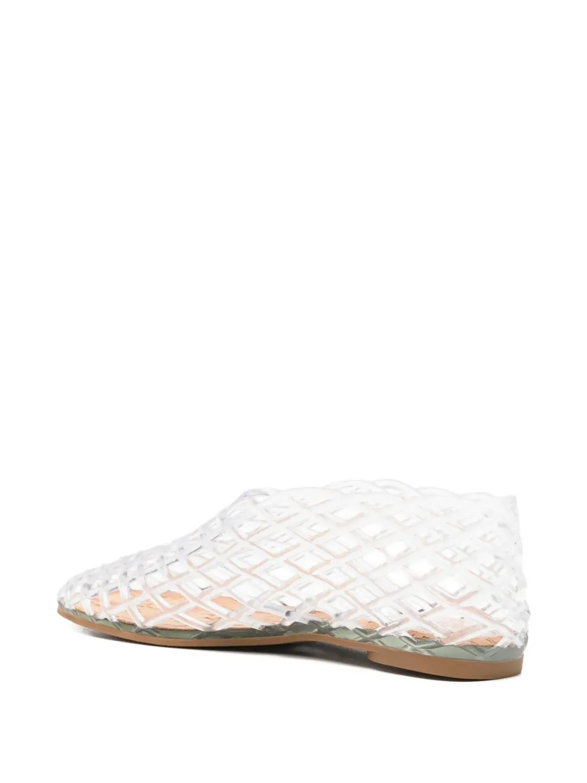 La Piscine perforated ballet flats - White - 画像3
