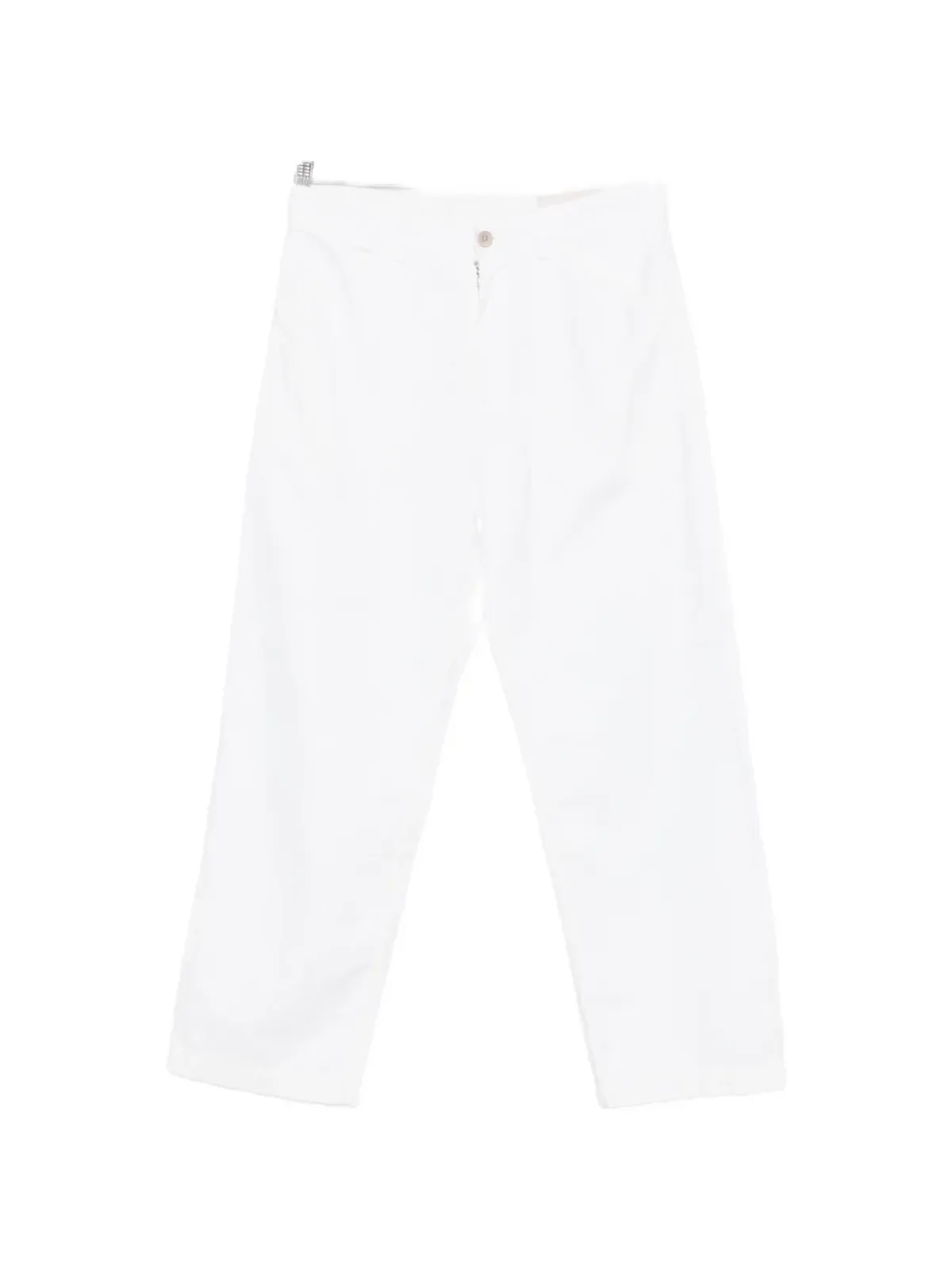 original vintage style belt loops trousers - White - 画像1