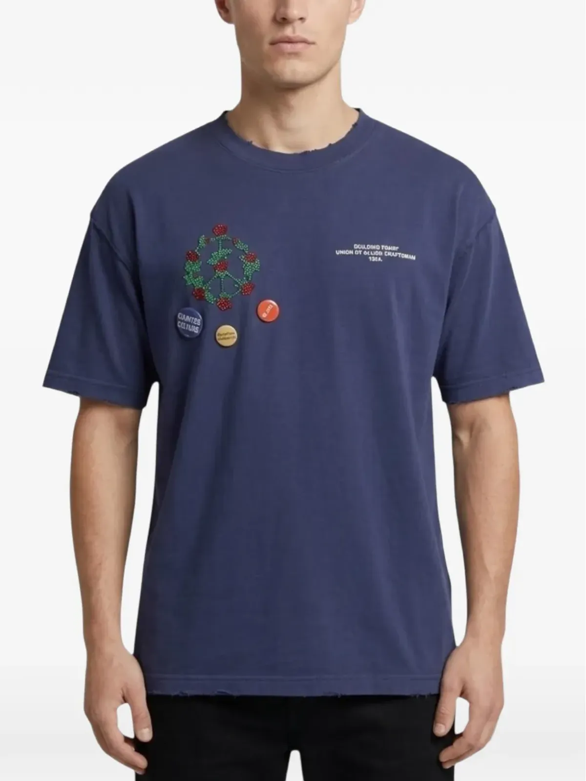 BLDG4 ビーズ装飾Tシャツ - 画像2