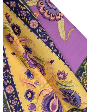 Etro Vintage 花柄プリント コットン スカーフ - Purple - サムネイル2