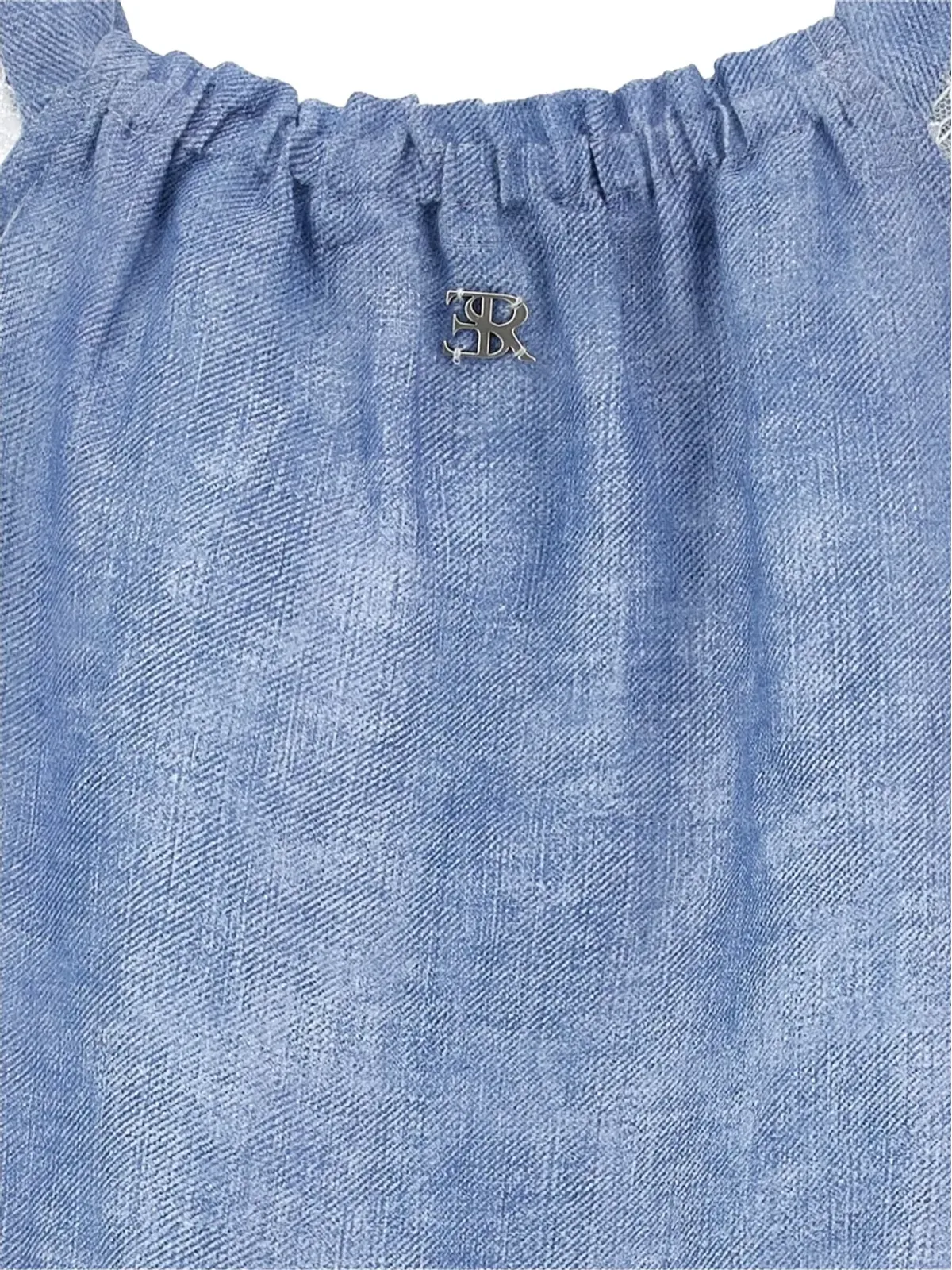 Ermanno Scervino Junior 花刺繍ドレス - 画像4
