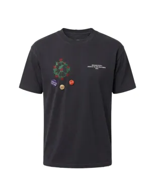 BLDG4 花刺繍のTシャツ - サムネイル1