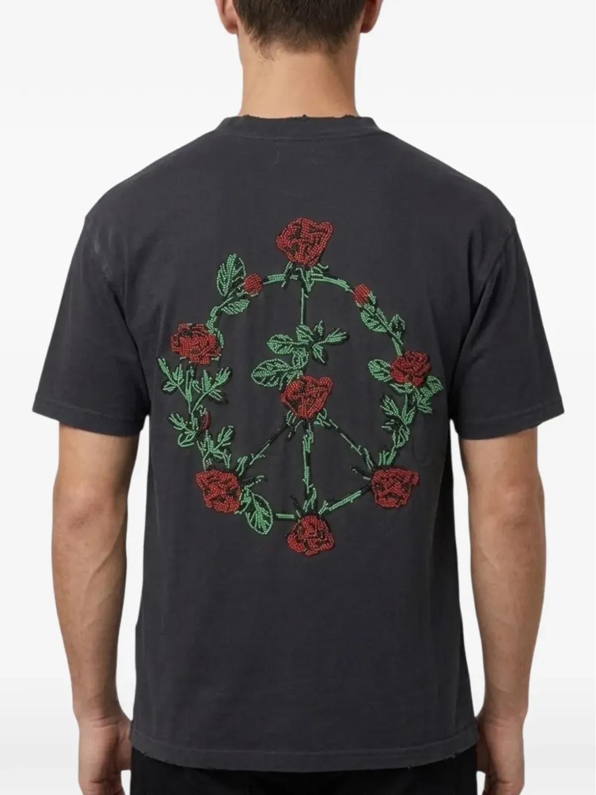 BLDG4 花刺繍のTシャツ - 画像2