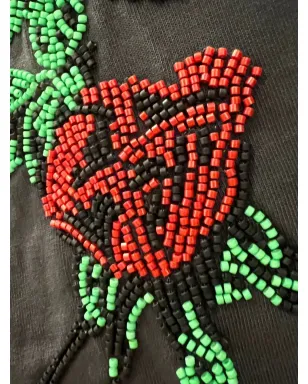 BLDG4 花刺繍のTシャツ - サムネイル4
