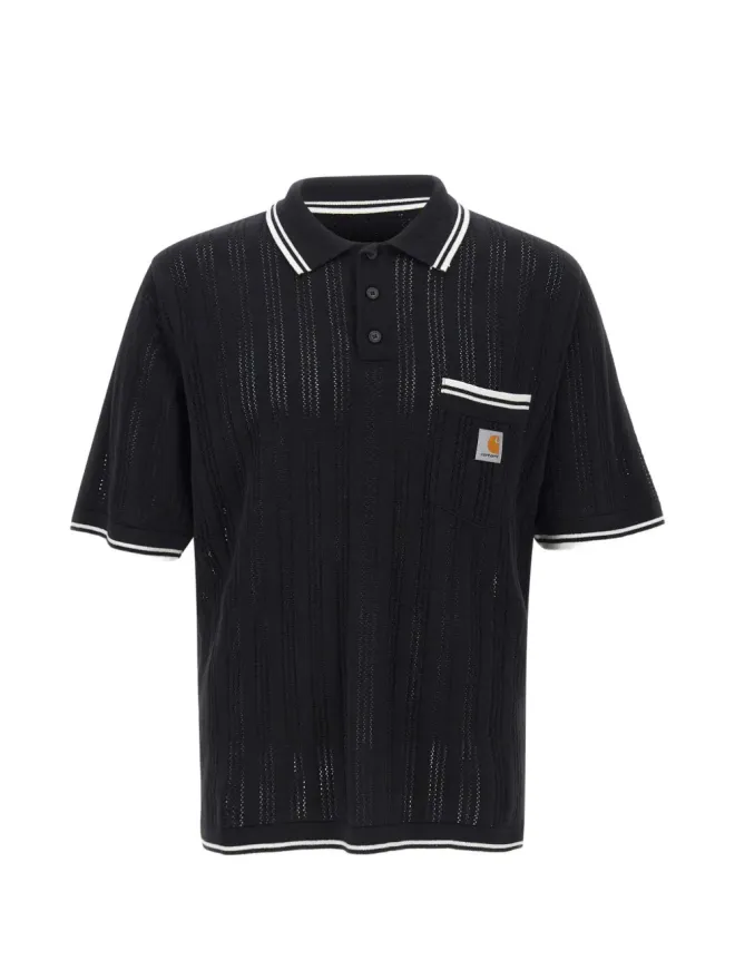 Carhartt WIP Carhartt WIP Ramsey オープンワークデザイン 胸ポケット ポロシャツ - ブラックの商品画像