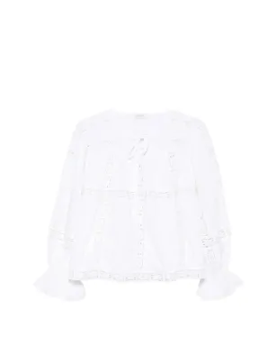 JcSophie レースのフリルブラウス - White - サムネイル1