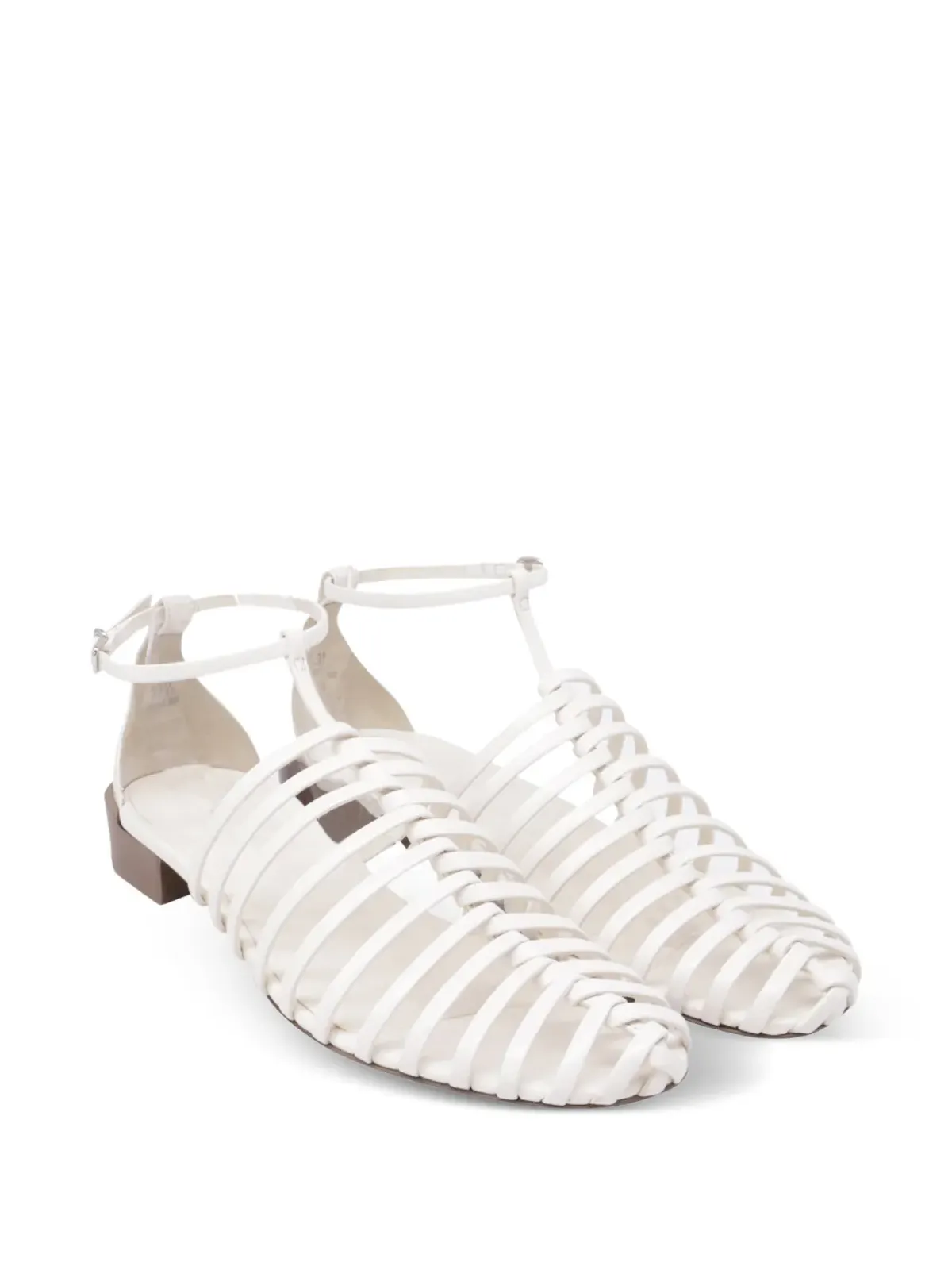 Tod's Vintage ストラップレザーサンダル ホワイト - 画像2