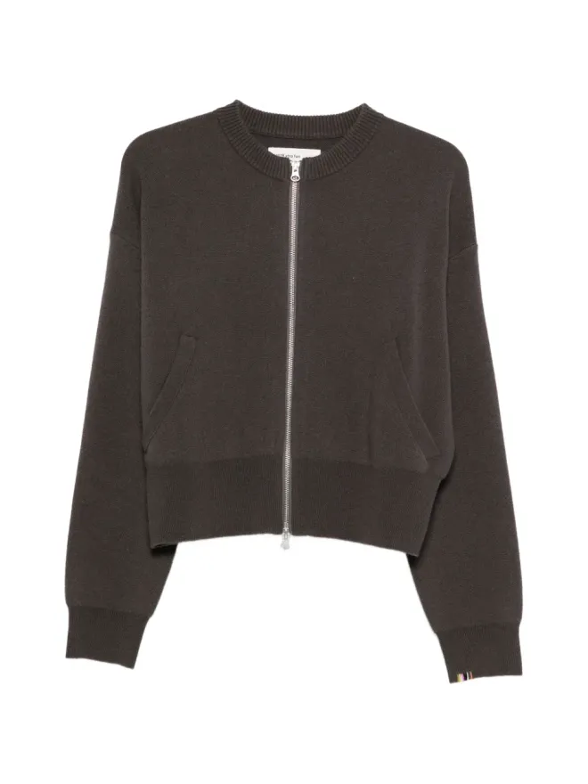 extreme cashmere extreme cashmere Nº478 Xtra Fun ジップアップカーディガン ブラウンの商品画像