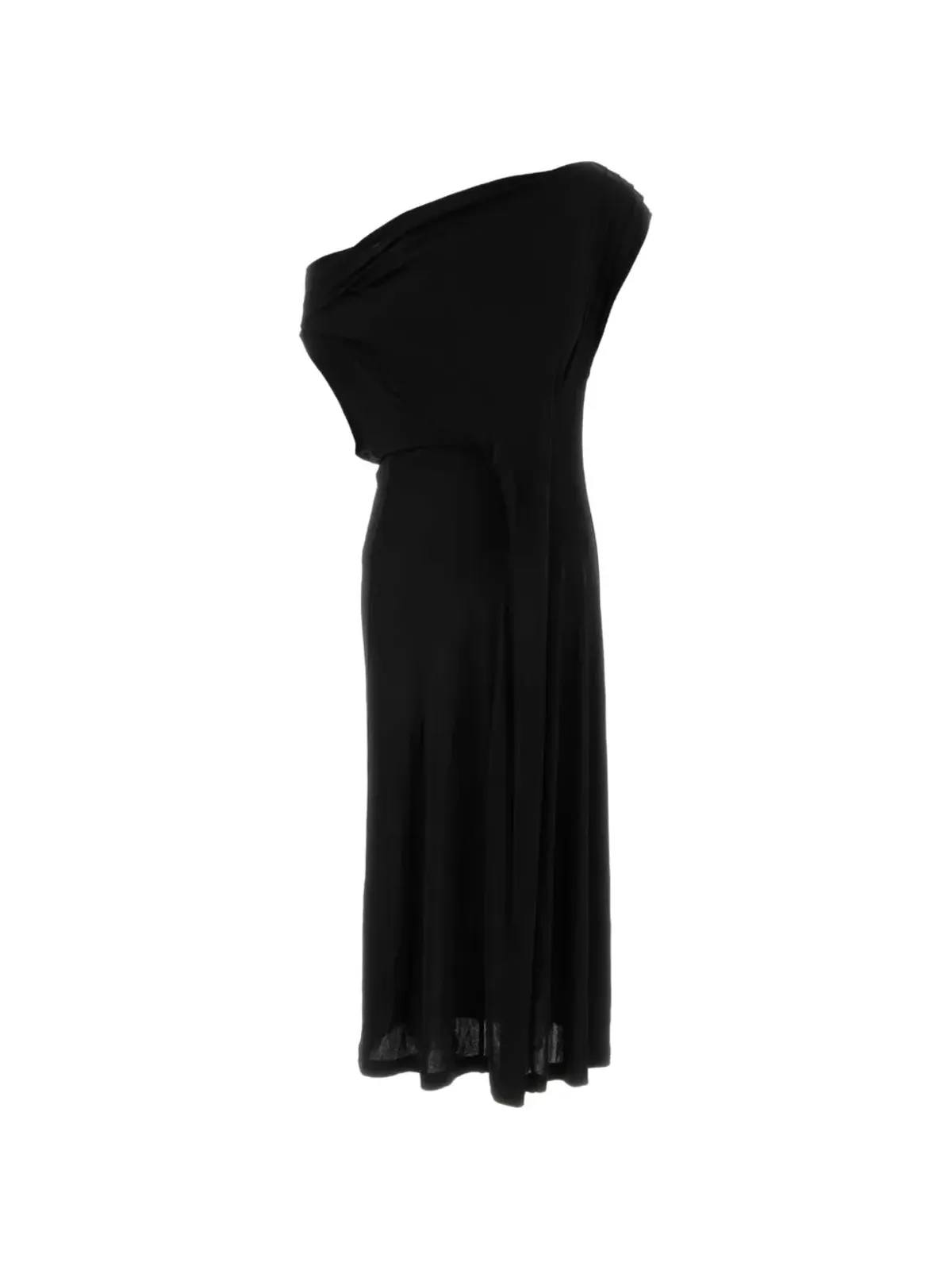 Co ワンショルダーミディドレス - ブラック - 画像1