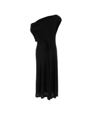 Co ワンショルダーミディドレス - ブラック - サムネイル1