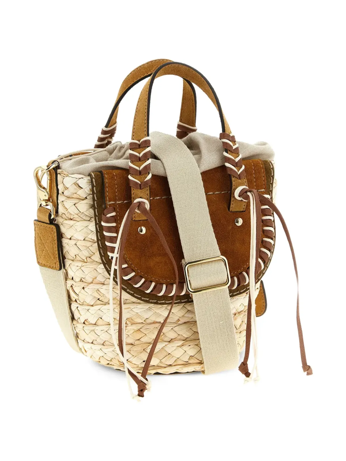CUBA LAB x SanPa 'Habanera Cuoieria' woven bucket bag - Neutrals - 画像2