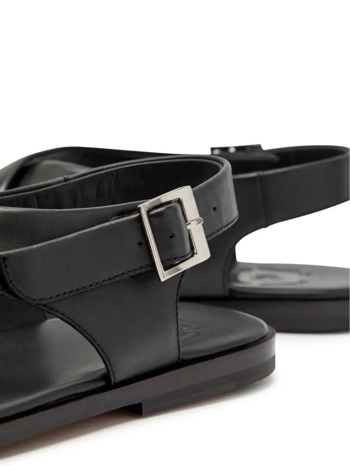Grenson Micah レザーサンダル ブラック - 画像4