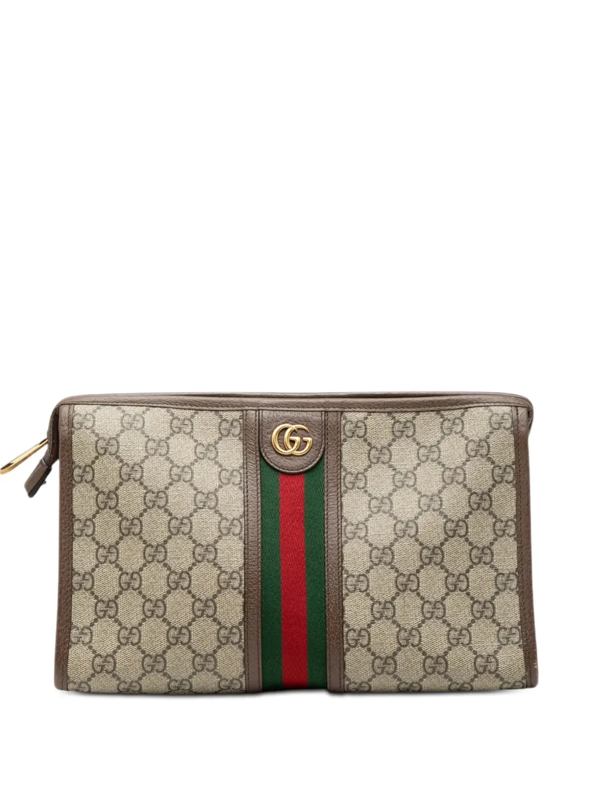 Gucci ビンテージ GG Supreme Web Ophidia クラッチバッグ ブラウン - 画像1