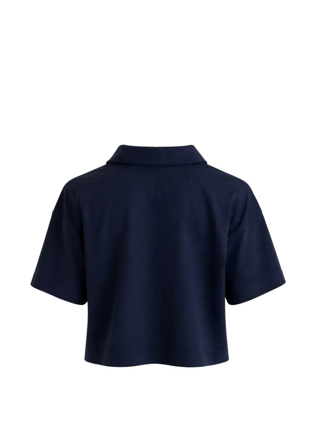 WOC 襟付きクロップドTシャツ ブルー - 画像2