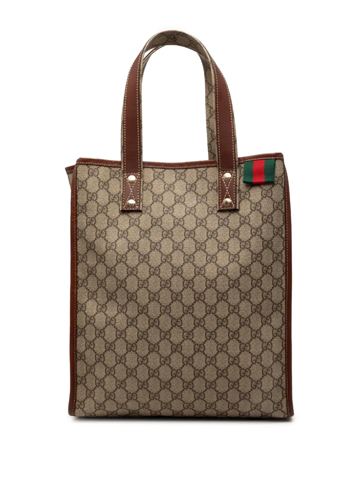 Gucci ヴィンテージ 2000-2015 GG Supreme Web トートバッグ - ブラウン - 画像1