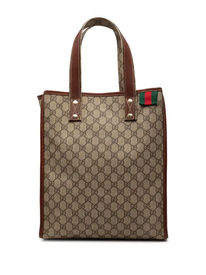 Gucci Pre-Owned Gucci ヴィンテージ 2000-2015 GG Supreme Web トートバッグ - ブラウンの商品画像