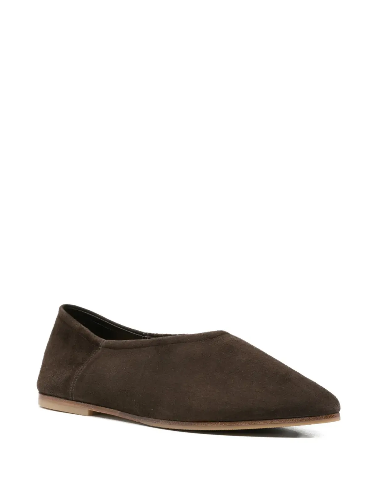 babú Milano ポインテッドトゥ バレエフラット - Brown - 画像2
