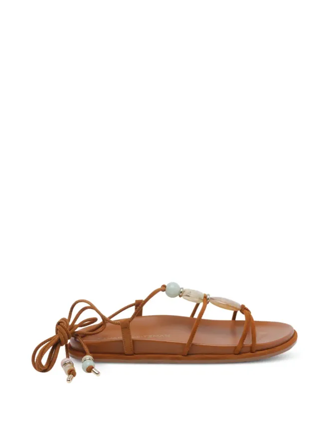 Stuart Weitzman Stuart Weitzman ビーズ付きラップサンダルの商品画像