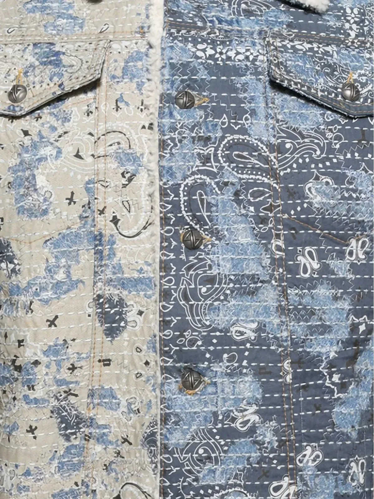 Paris Laundry バンダナ柄シアリングカラー ジャケット - 画像2