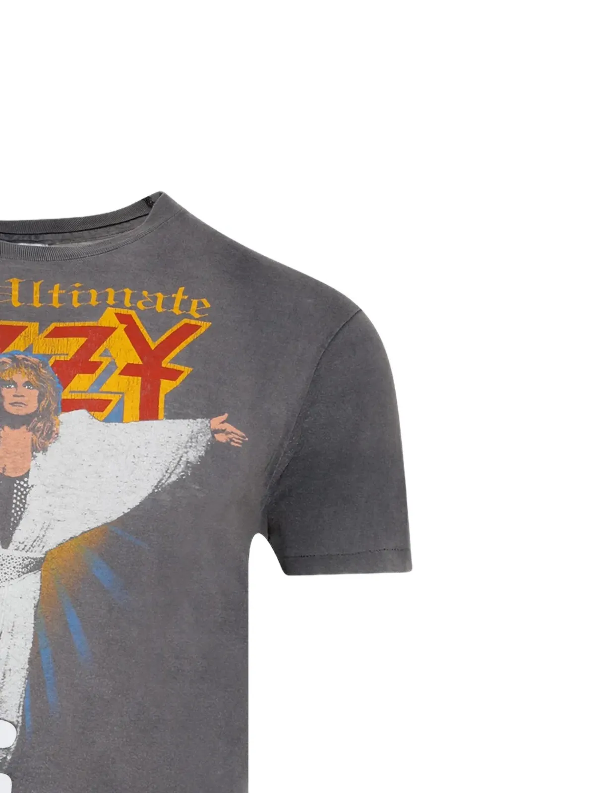 EARTHLING VIP Ozzy distressed print Tシャツ グレー - 画像2