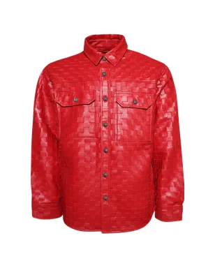 Paris Laundry 織りポケット付きオーバーシャツ - レッド - サムネイル1