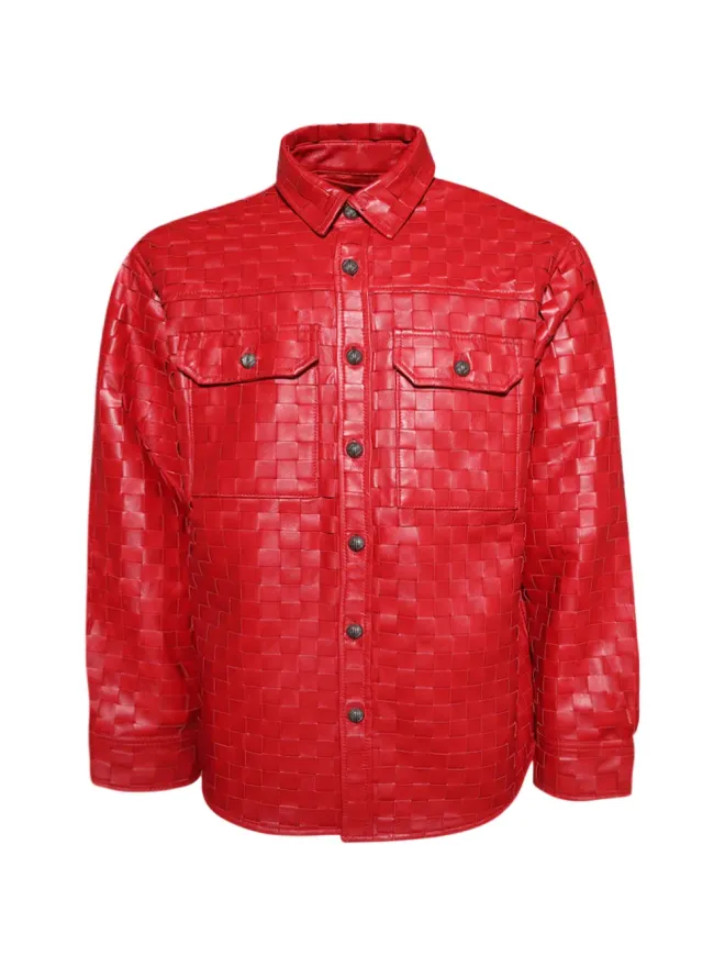 Paris Laundry Paris Laundry 織りポケット付きオーバーシャツ - レッドの商品画像