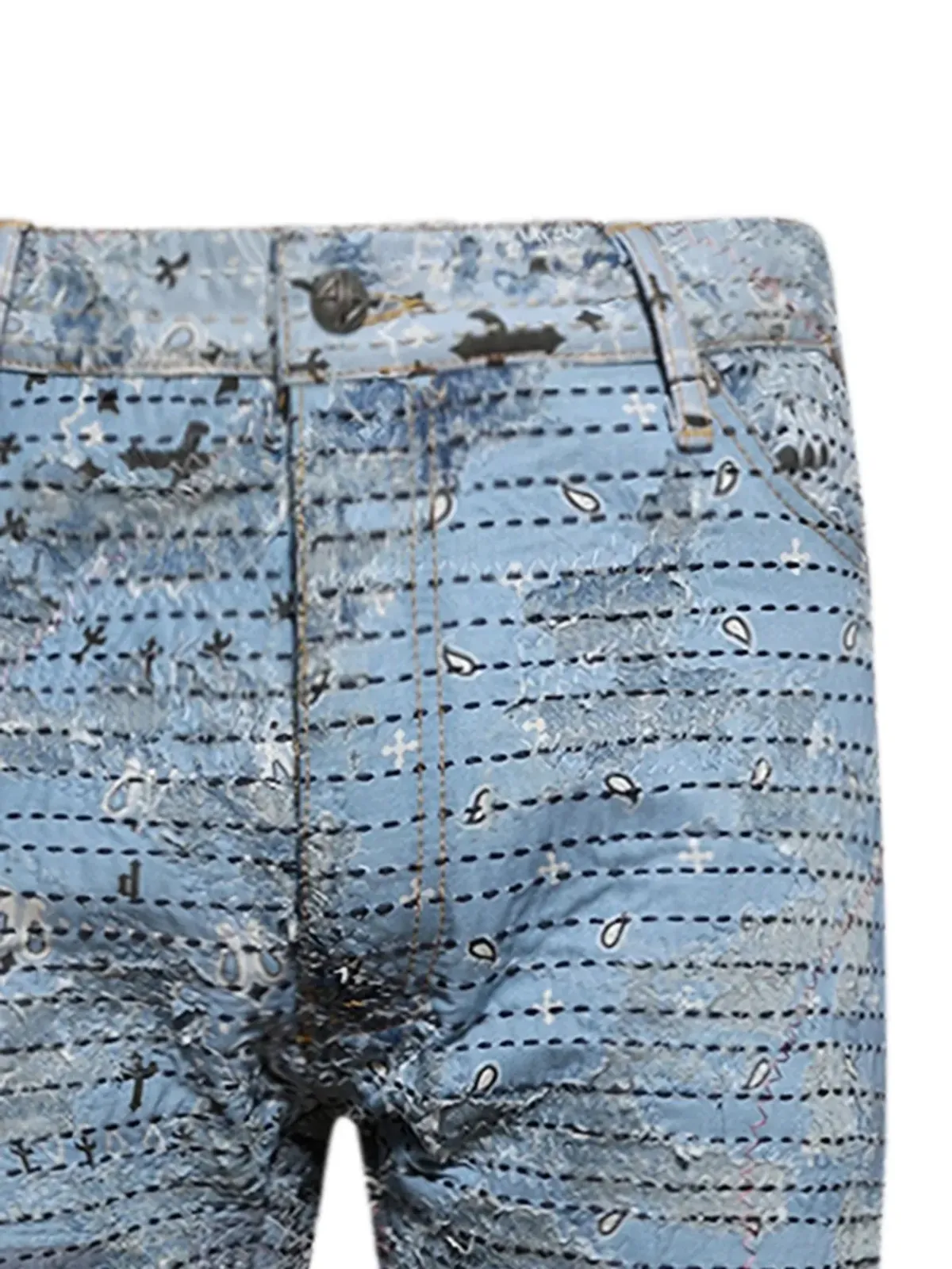 Paris Laundry パッチワークプリントジーンズ - 画像2