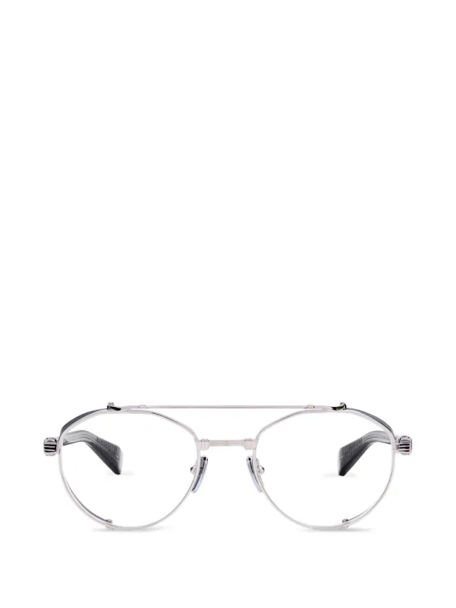 Balmain Eyewear Balmain Eyewear 丸型メガネ - シルバーの商品画像