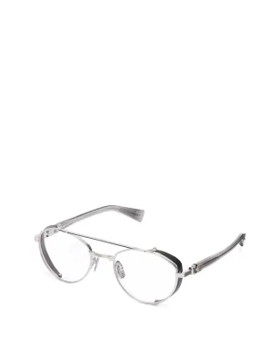 Balmain Eyewear 丸型メガネ - シルバー - サムネイル2